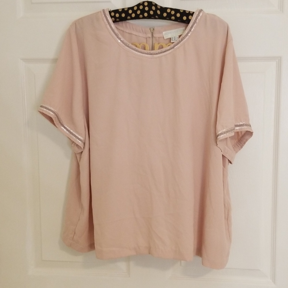 Blush colored blouse